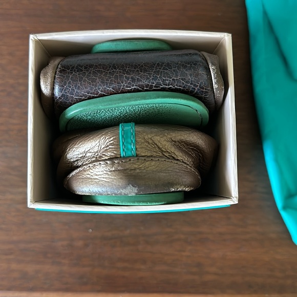 TIEKS | Gold metallic ballet flats COMPLETE SZ 9 - Picture 12 of 13